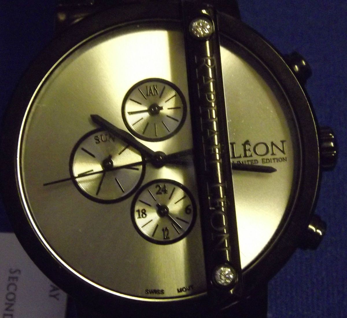 Limited Edition Raphael Leon Black Wristwatch