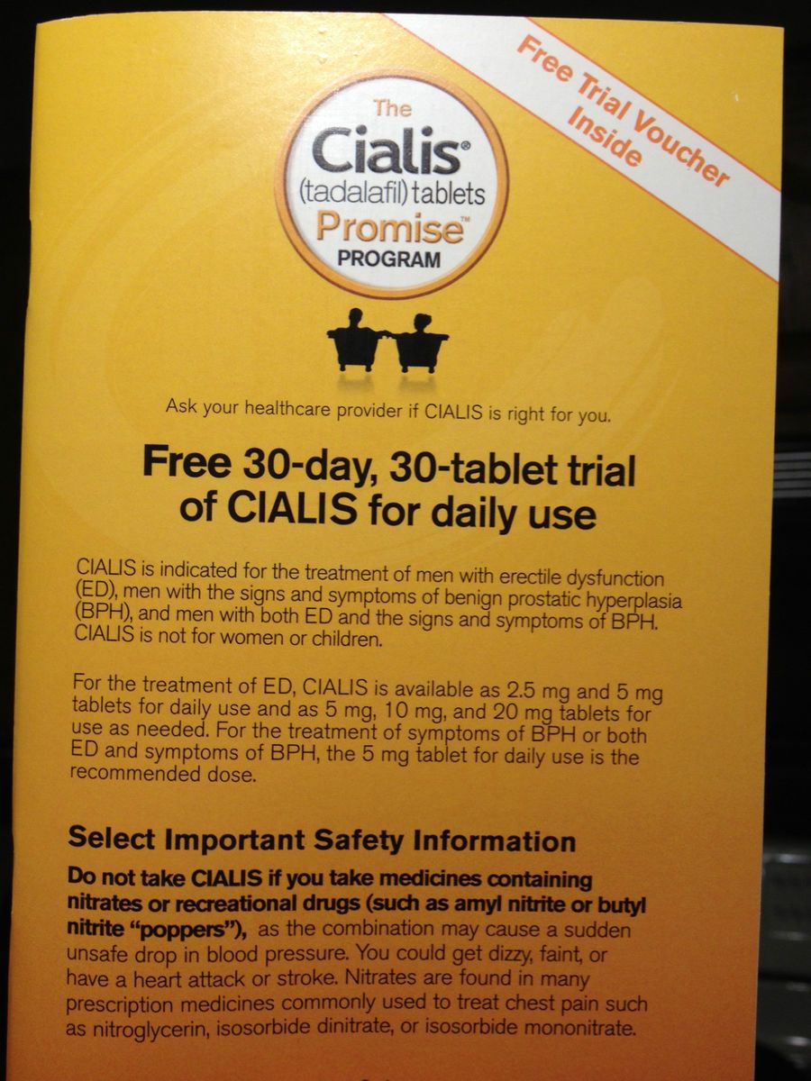 Day 30 Tablet Trial of CIALIS daily use Alternative to Levitra Viagra