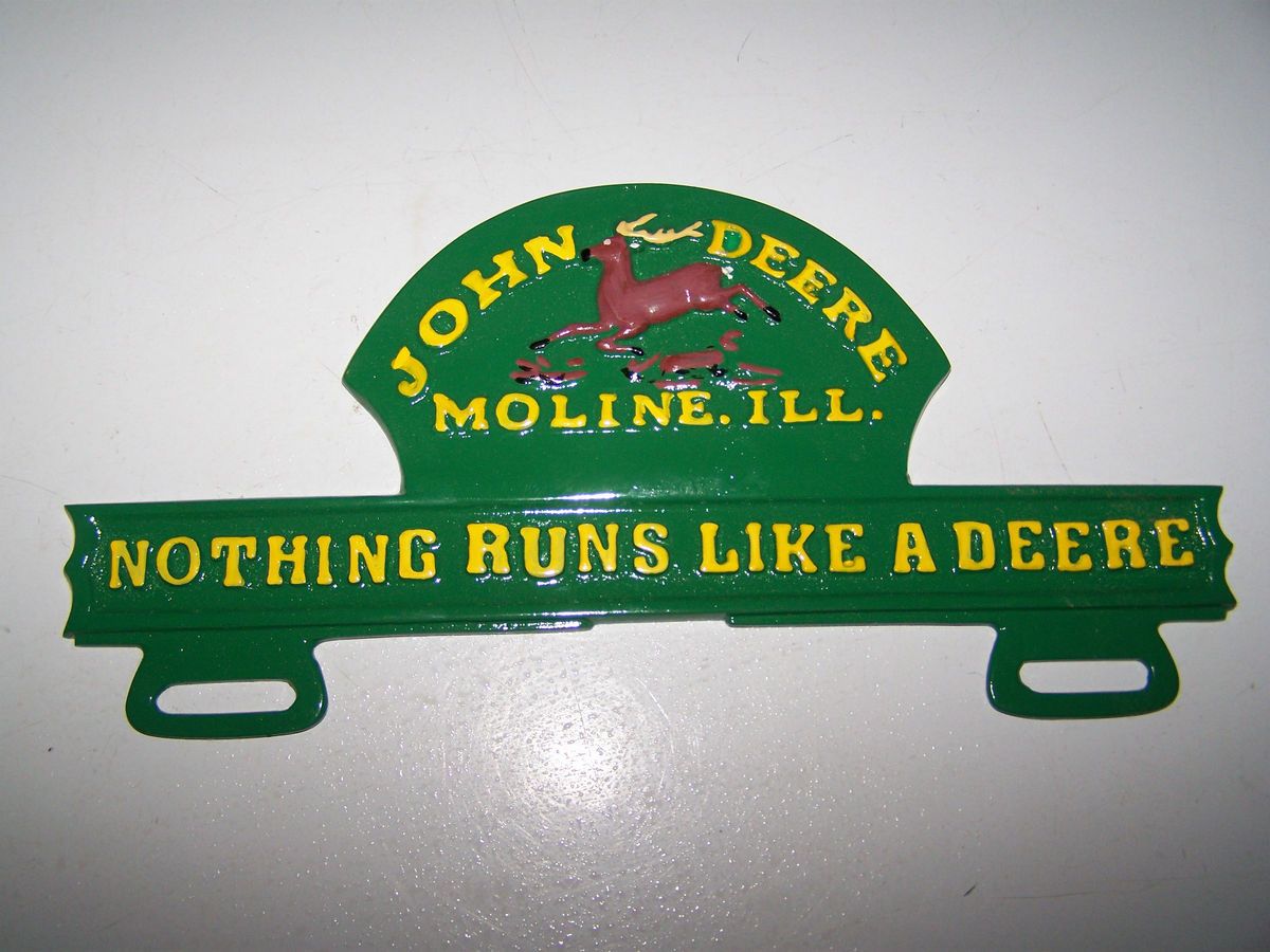 John Deere License Plate Topper