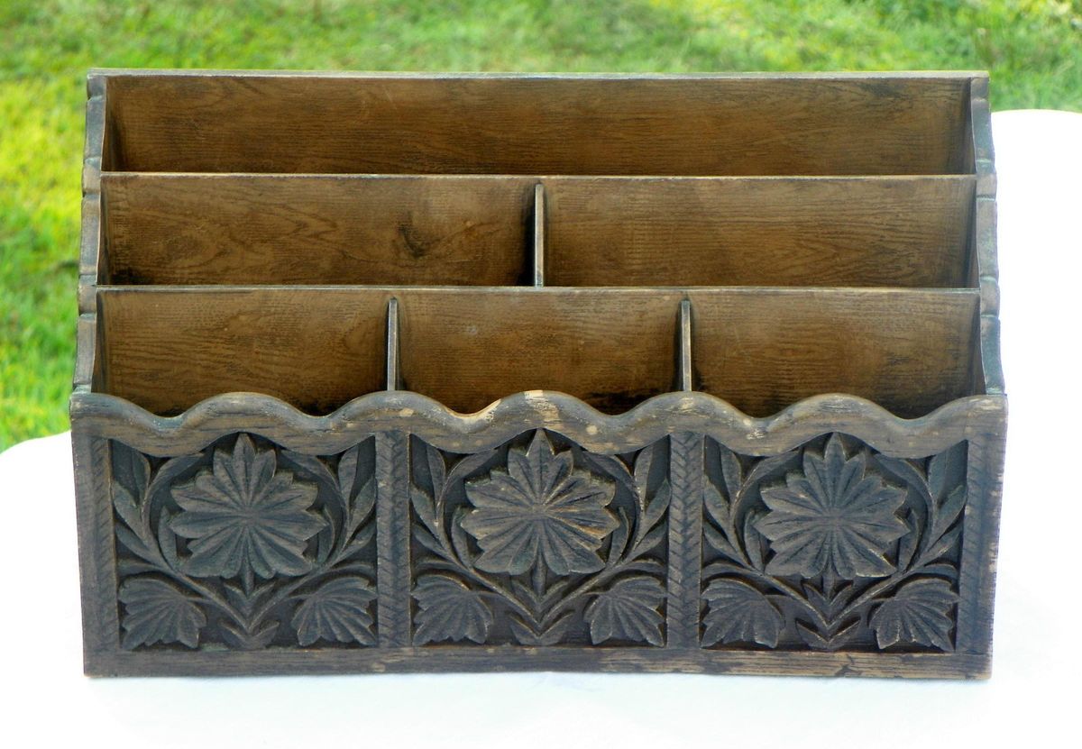 Vintage Desk Organizer Letter Mail Holder by Lerner