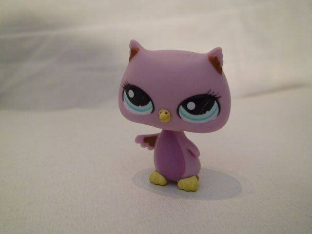 Littlest Pet Shop 1508 Light Purple Owl Bird RARE Brand New