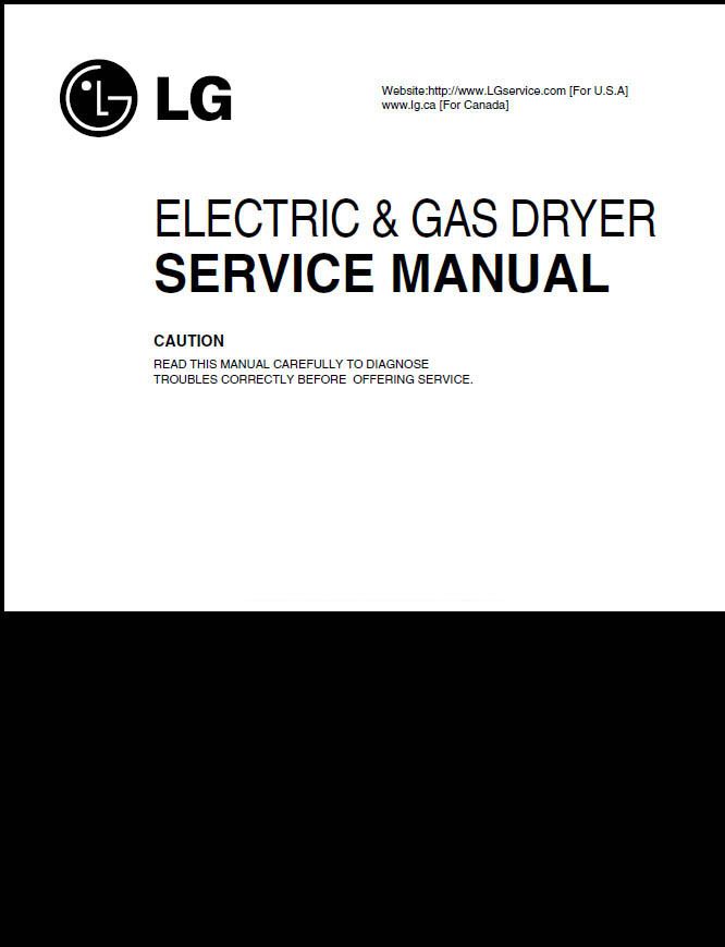 LG Dryer Service Repair Manual
