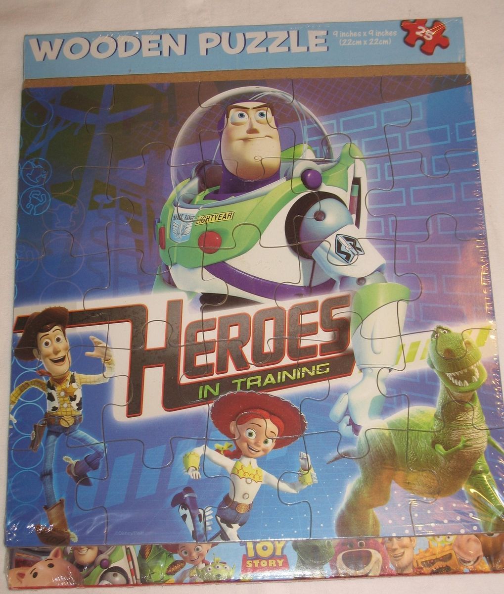 New Disney Toy Story Buzz Lightyear Woody Rex 25 Pc Wooden Puzzle