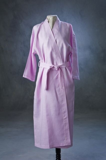 Robe Linen Wrap Robe Lavender Small Russia House