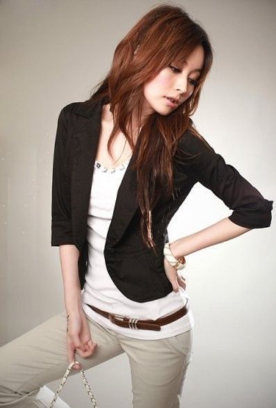 New Celebrity Design Fashion Stunning Retro Womens Blazer Jackets 3 4