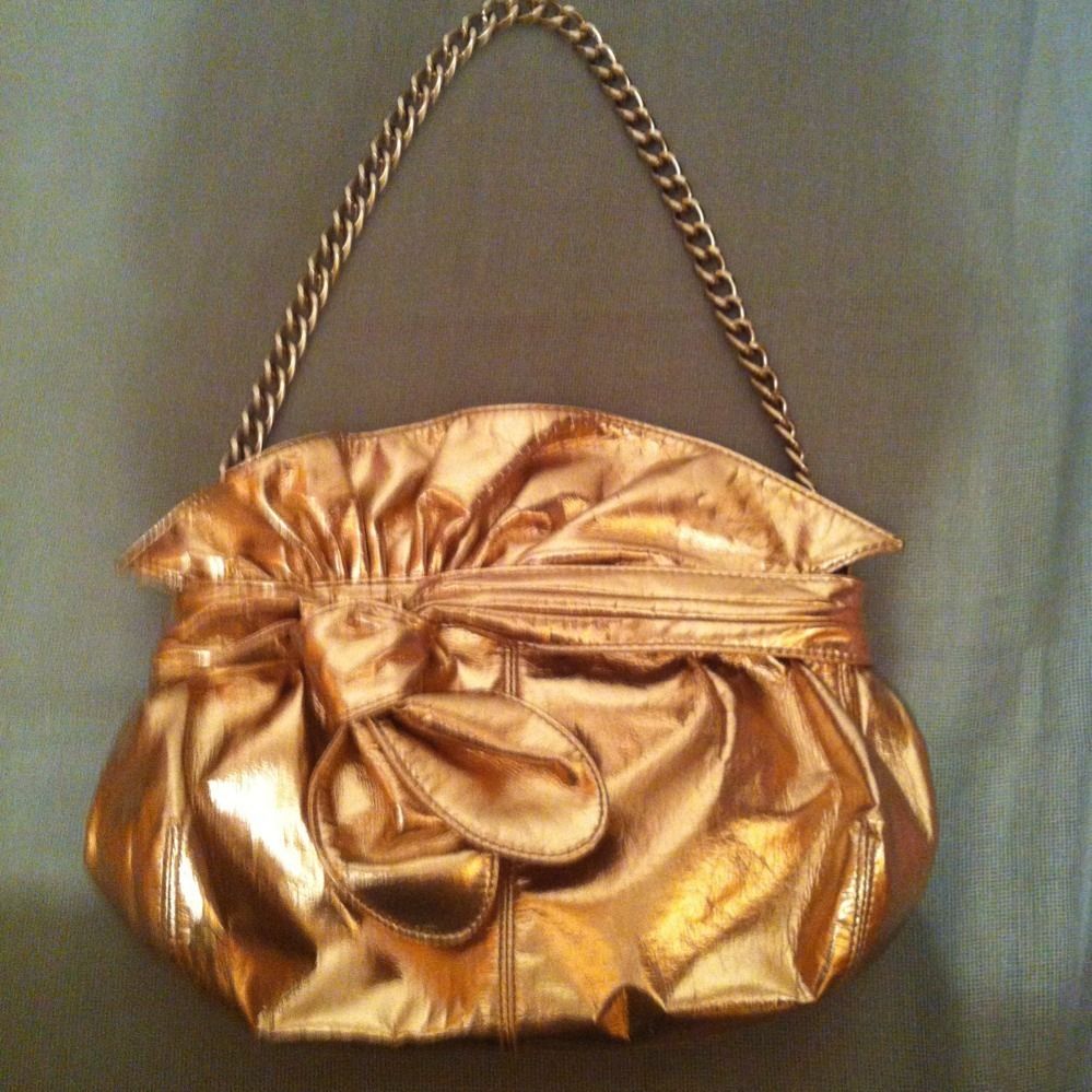 Loeffler Randall for Target Purse Clutch Metallic Gold Peach