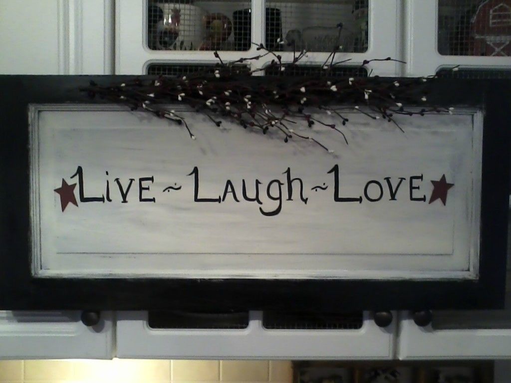 Primitive Live Laugh Love Door Panel