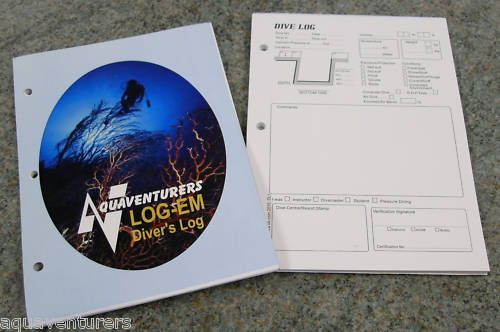 Log Em Dive Log Logbook Refill Sheets Fits PADI Binder