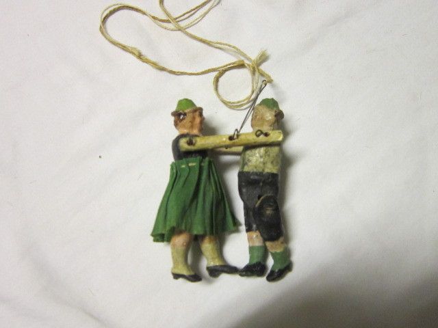 Antique Wooden Folk Art String Mechanical Toy