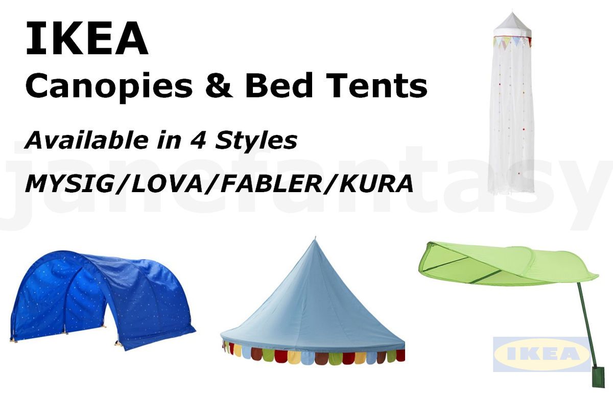 Bed Canopy Tent 4 Choices Mysig Lova Fabler Kura Kids Circus