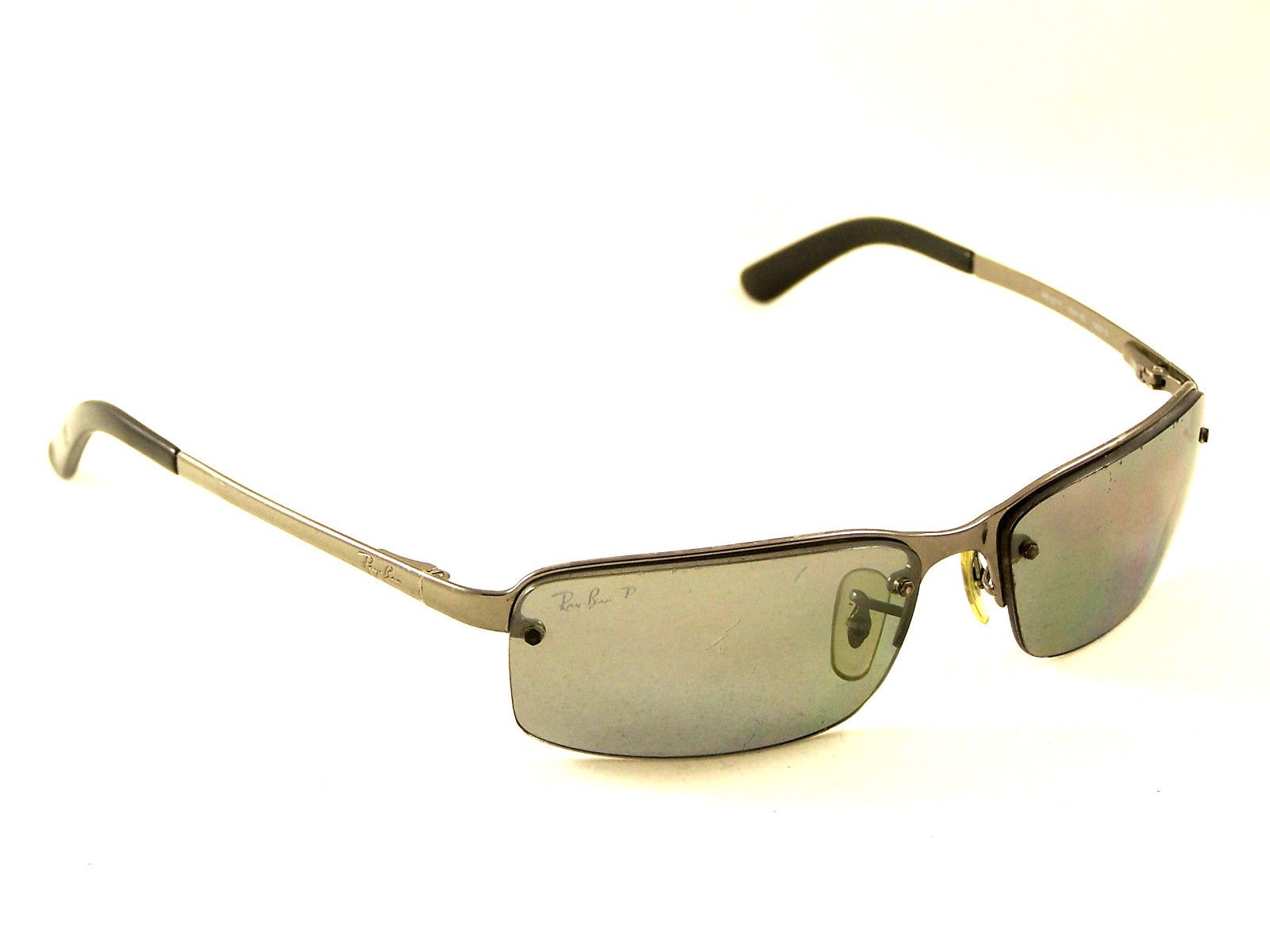 Used Vintage Ray Ban RB3217 Chrome Frames Smoke Polarized Lenses