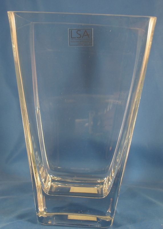Poland LSA Large Hand Crafted Mouth Blown Glass Vase