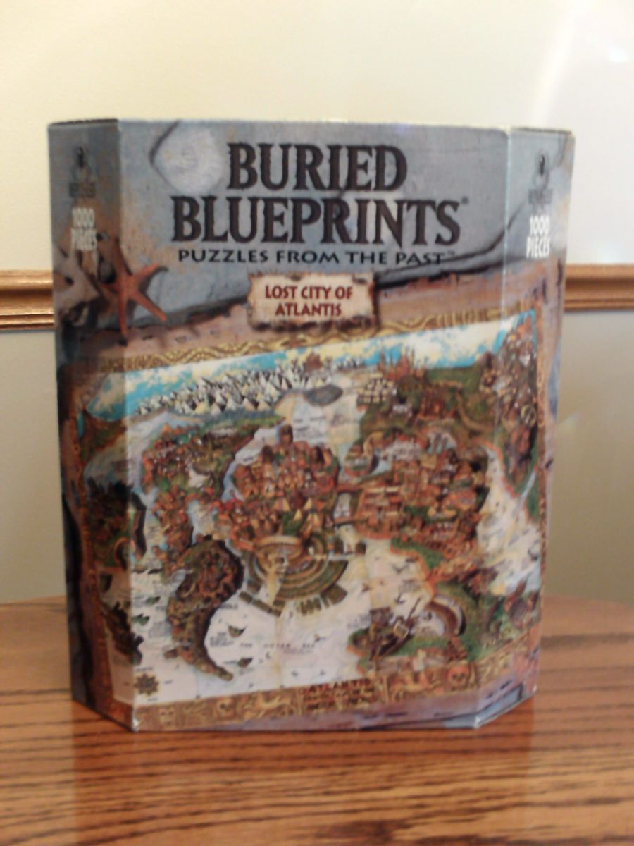 Buried Blueprints Lost City of Atlantis 1000 pc Jigsaw Puzzle NEW