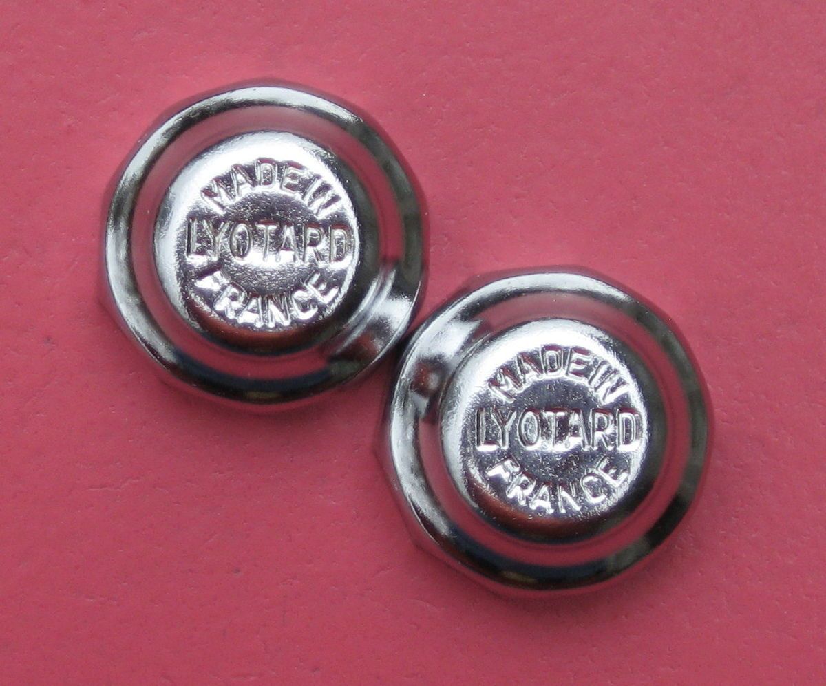 LYOTARD PEDAL DUST CAPS   NOS   CHROMED STEEL