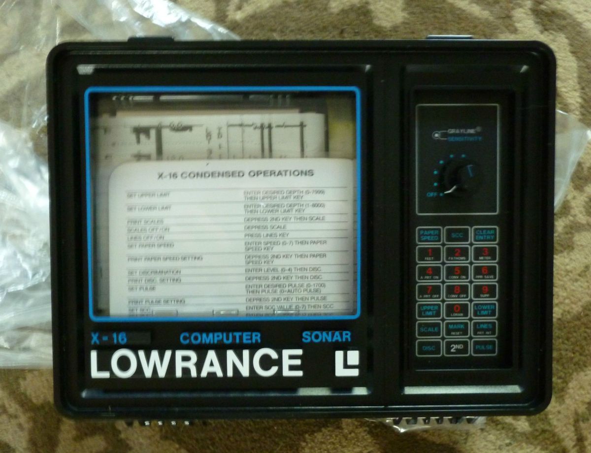 Lowrance x16 Graph Transducer Fish Finder Unused