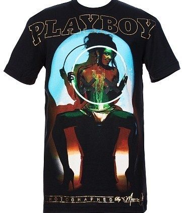 Marc Ecko Playboy Chocolate Spotlight Pin Up T Shirt