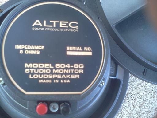 Vintage Altec Speakers Model 17 604 8g Studio Monitors with Crossovers