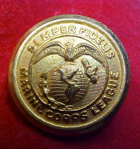 OLD STYLE EGA SEMPER FIDELIS MARINE CORPS LEAGUE BUTTON LINES ON GLOBE