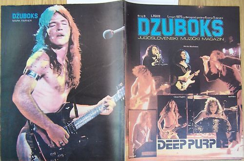 Deep Purple Mark Farner RARE YUGOSLAV Magazine 1975 Keith Emerson