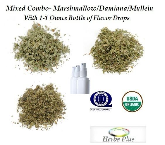 2oz Damiana Marshmallow Leaf Mullein w 1oz Blueberry