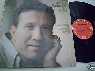 Marty Robbins Its A Sin LP Columbia CS 9811 Shrink