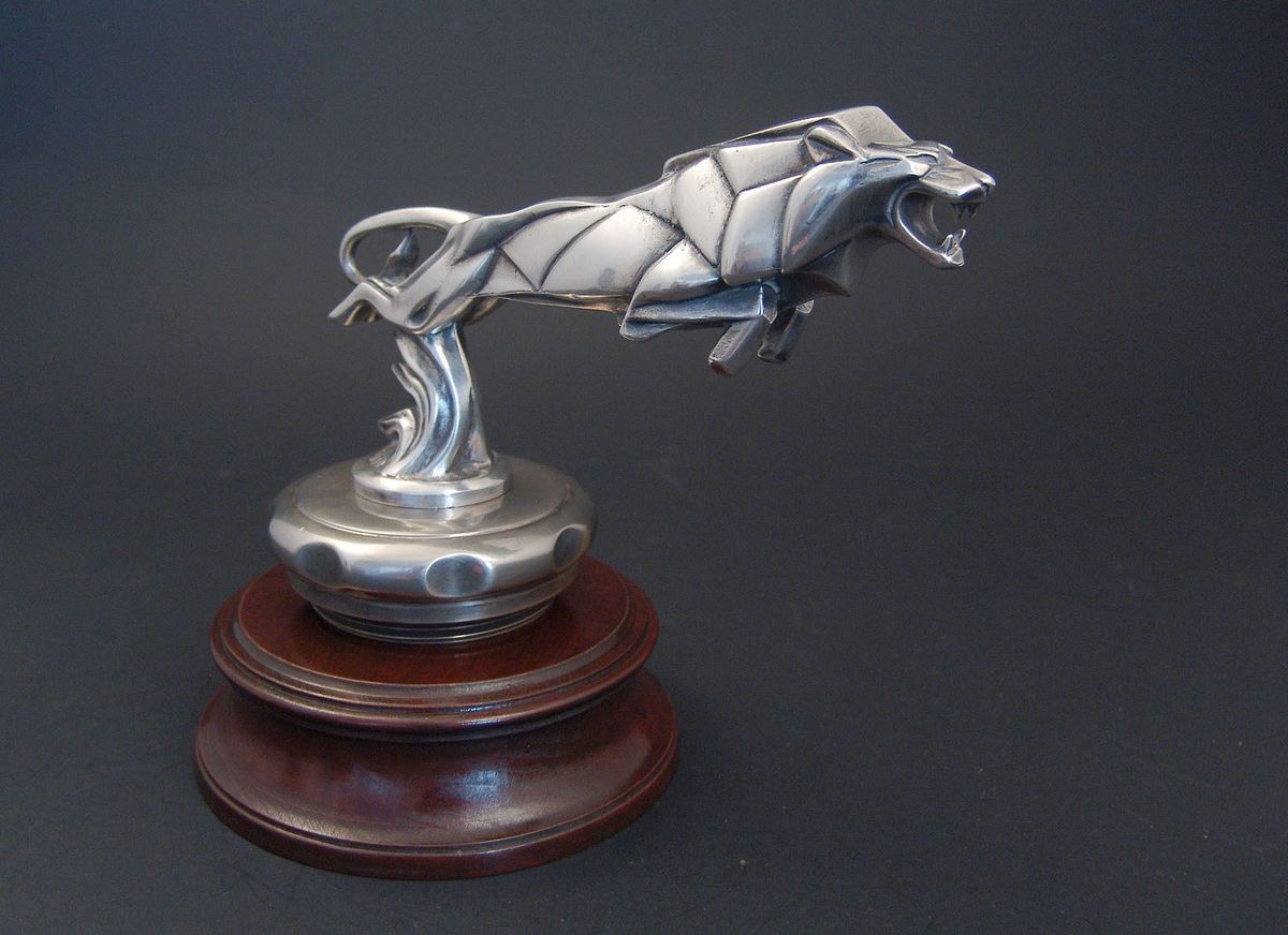 Leaping Lion RAREST Art Deco Car Mascot Hood Ornament Mascotte