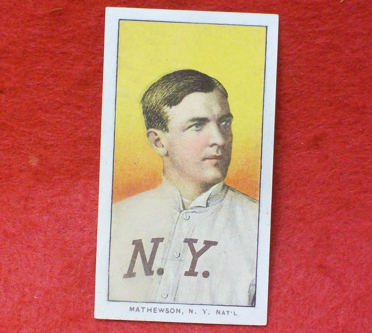 1909 11 T206 CHRISTY MATHEWSON hof BASEBALL ball CARD vtg old 1911 ty