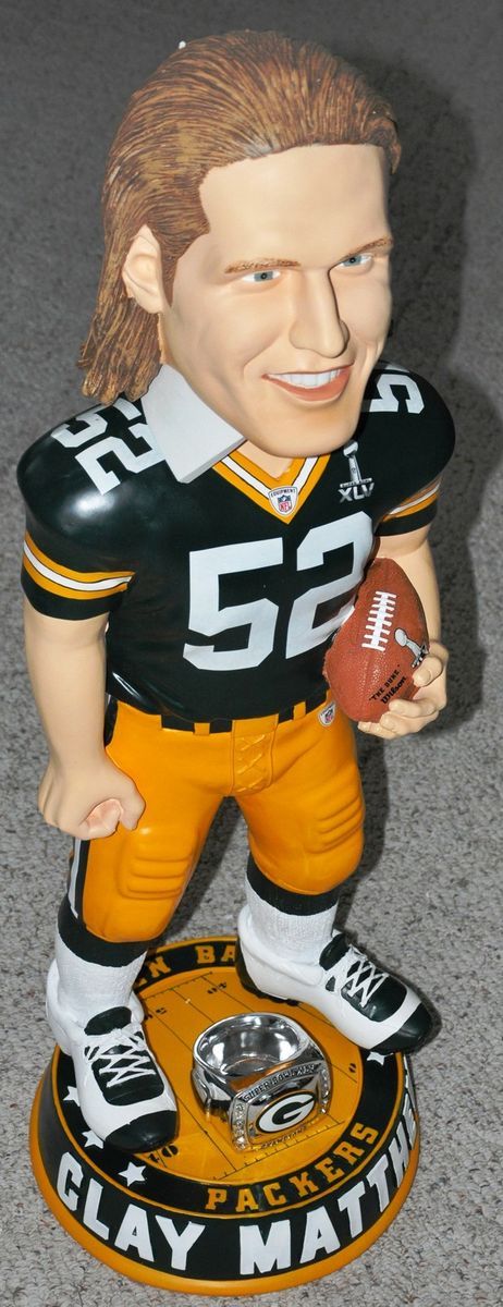 Clay Matthews 36 inch Bobblehead 3 Feet tall Green Bay Packers Super