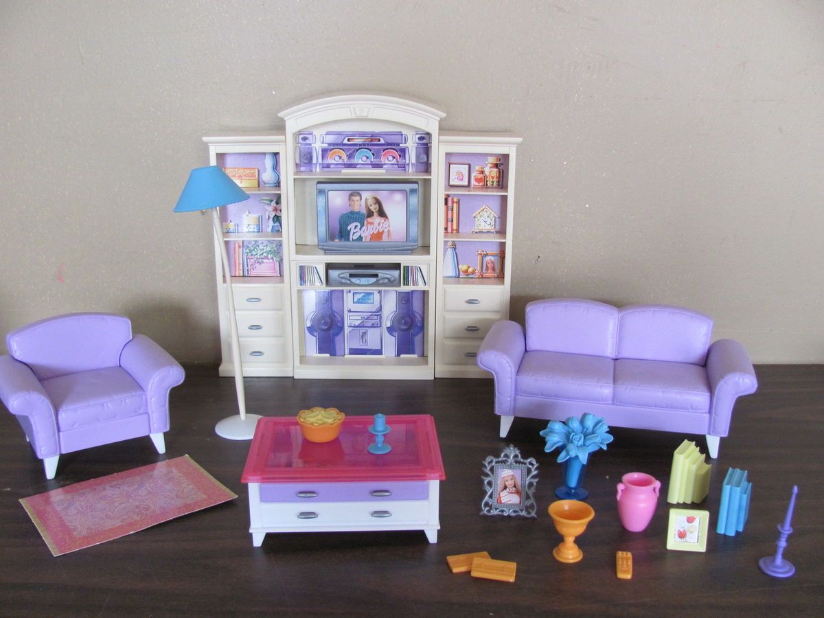 Mattel Barbie Doll House Living Room Furniture Dollhouse Playset