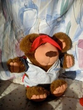 Cabbage Patch Xavier Furskins Baseball Bear 14 Plush