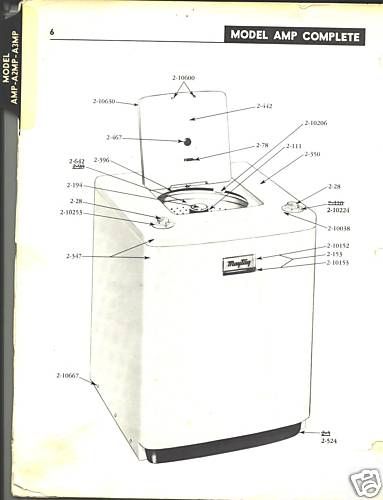 Maytag Washer Amp A2MP A3MP Parts Catalog W24