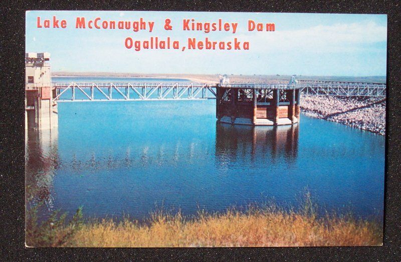 1950s Lake Mcconaughy Kingsley Dam Ogallala NE Keith Co