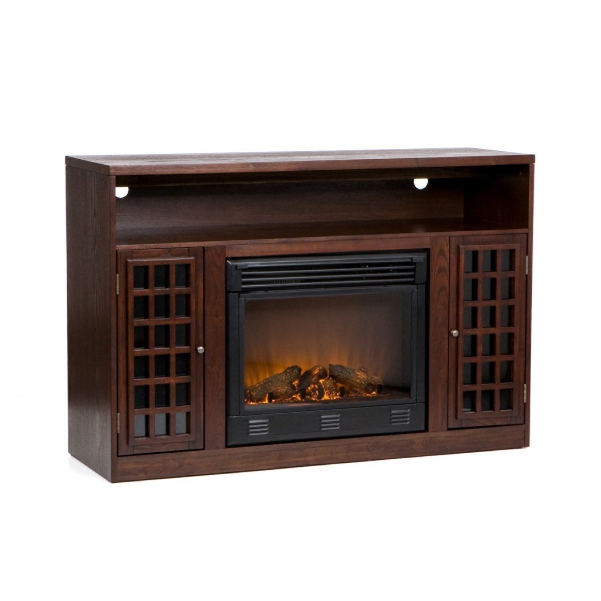 Electric Fireplace Branick Espresso Media Console Fireplace Home Decor