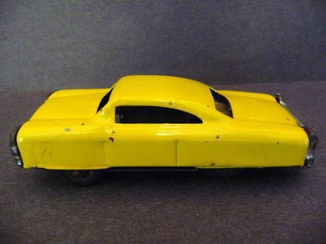 Vintage Old Bright Yellow Metal Car Friction