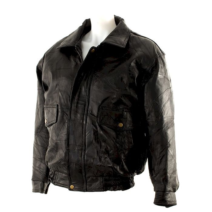 Mens Stylish Leather Bomber Jacket Fully Lined 2X 3X 4X 5X O