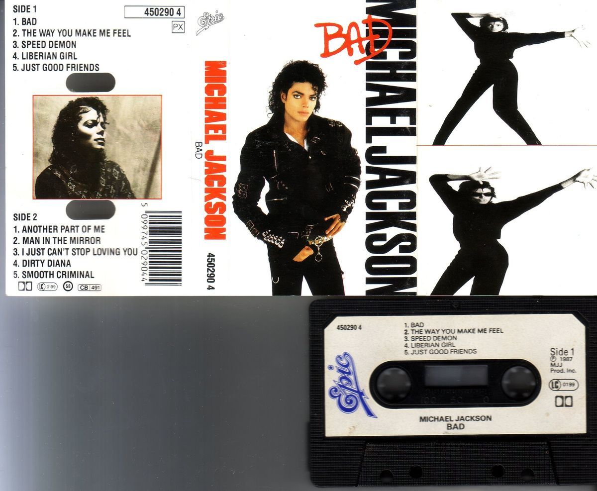Michael Jackson Bad RARE Original 1987 Soundtrack Cassette Album