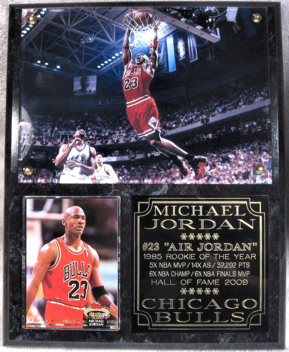 MICHAEL JORDAN ** CHICAGO BULLS ** WALL PLAQUE ** MAN CAVE READY