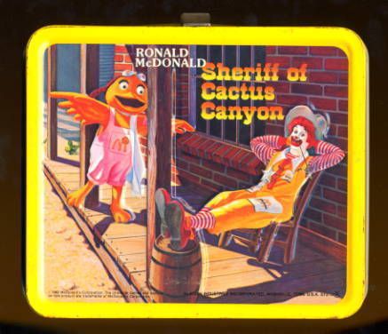 Ronald McDonald Sheriff of Cactus Canyon McDonalds Vintage Metal