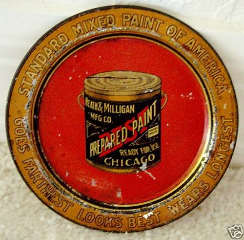 Heath Milligan Paint Tin Litho Advertising Tip Tray