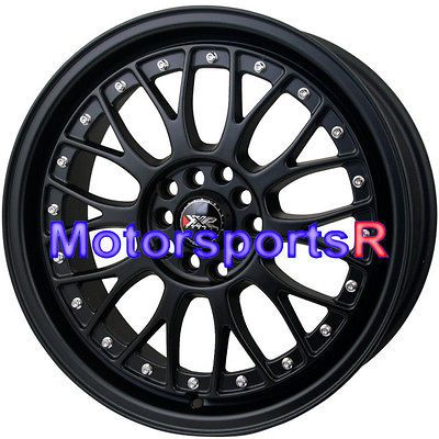 17 17x7 XXR 521 Flat Black Wheels Rims 5x100 5x4.5 5x114.3 ET +40