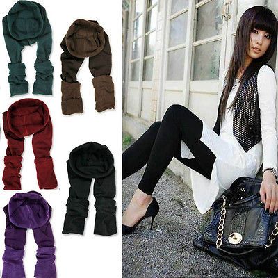 HOT 6 Colors Brushed Lining Fleece Skinny Stretch Tights Pants