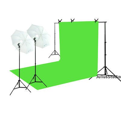 10x20 CHROMAKEY GREEN BACKDROP SCREEN 800w STUDIO KIT