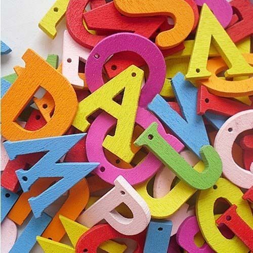  Alphabet Letter Wooden Buttons Sewing Scrapbooking Craft