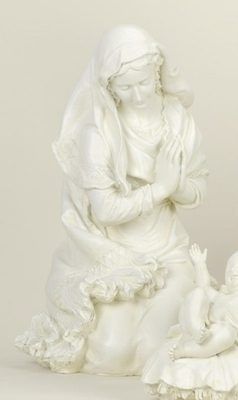 Large Outdoor Mary Nativity Garden Statue White