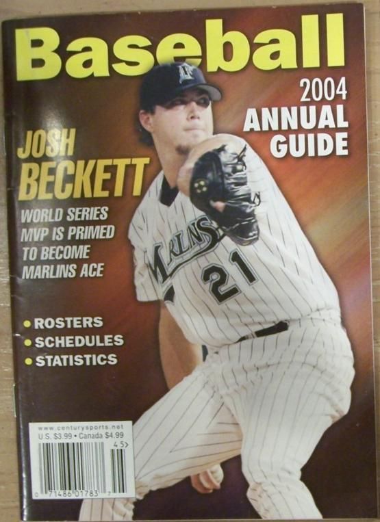 2004 ANNUAL GUIDE JOSH BECKETT FLORIDA MARLINS