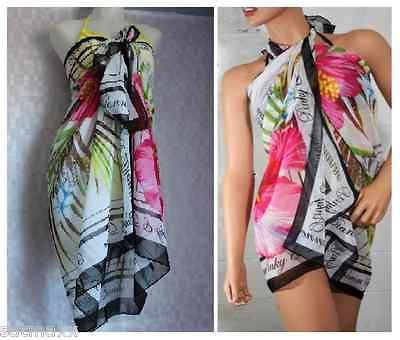 Wrap Pareo Dress Sarong Beach Bikini Swimwear Cover Up Scarf Colors