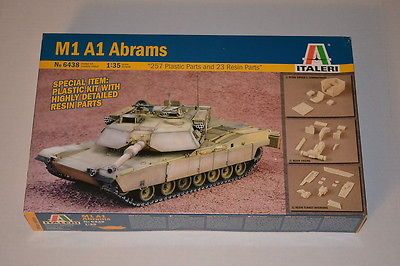 Italeri 6438 1/35 M1A1 Abrams w/Highly Detailed Resin Parts