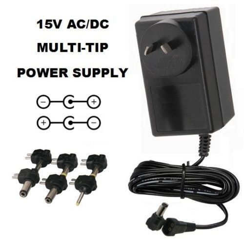 15 VOLT 2 AMP AC/DC POWER SUPPLY ADAPTER 15V 2000MA 2A