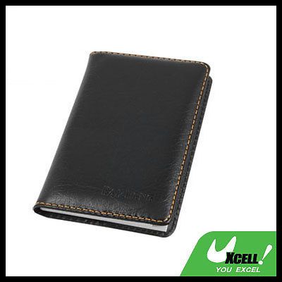 Black Faux Leather Cover A7 Phone Number Address Book