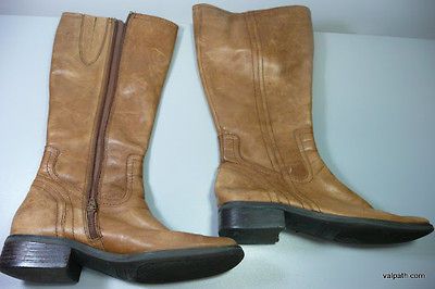 Aerosoles High Carburetor Boots Tan Leather Heal sz 6 M